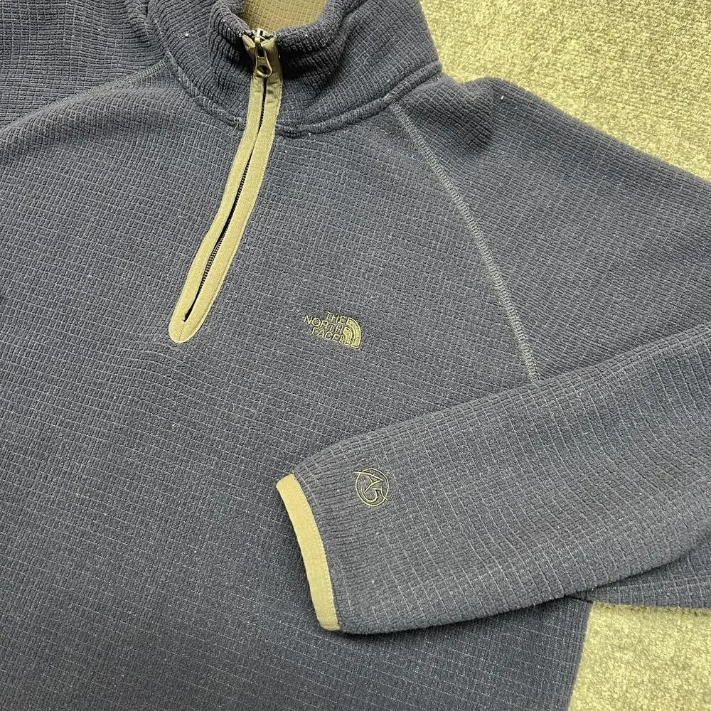 The North Face Pullover Mens Medium Blue A5 Series 1/4 Zip Fleece Thermal Top